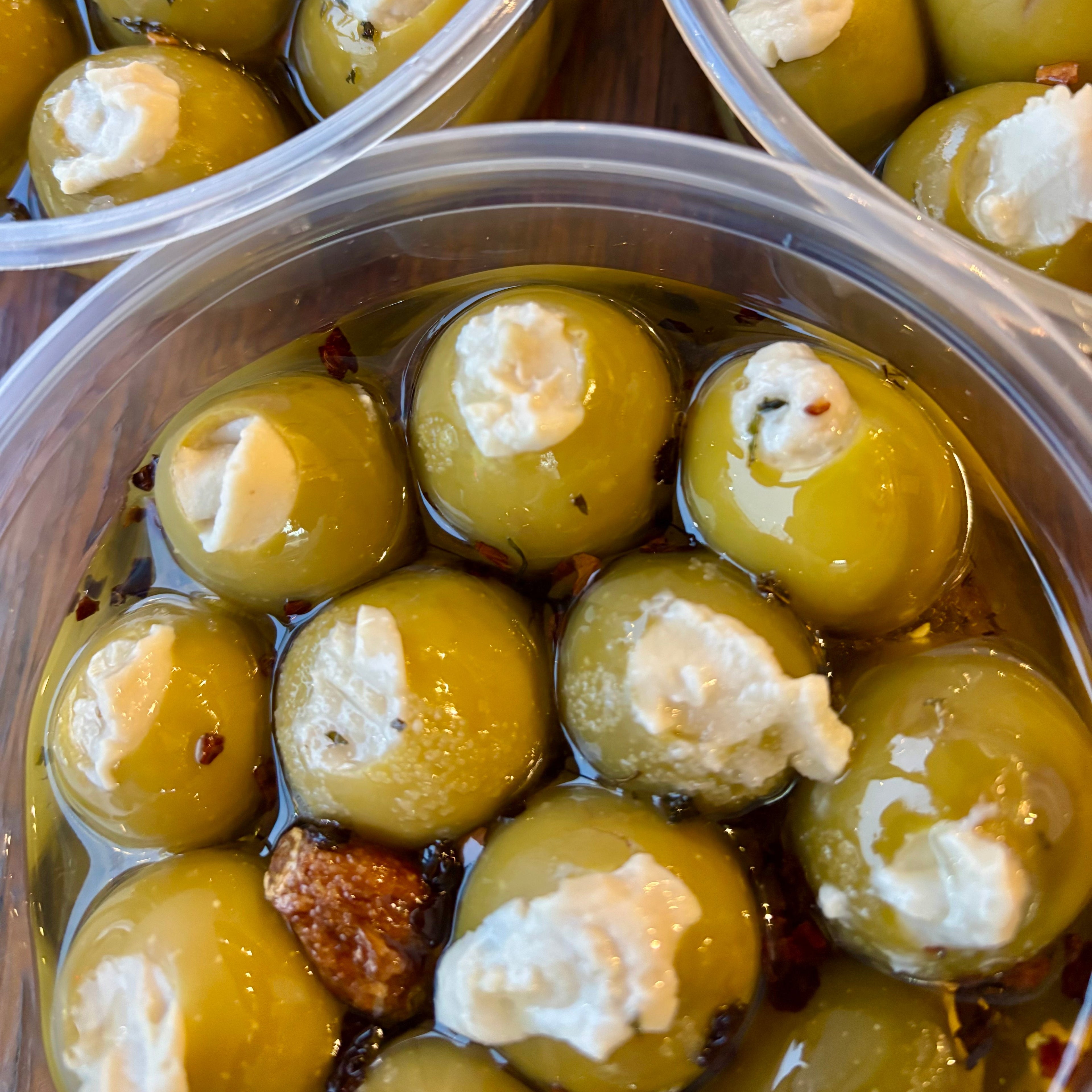 Cashew Cheese Stuffed Olives
